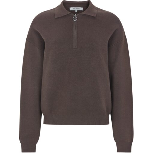 Alternative view of Soft Rebels 625-203 Henrietta polo knit coffee bean