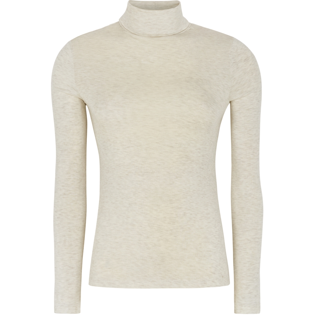 Soft Rebels 424-301 Roman roll neck arctic wolf melange - Afbeelding 2