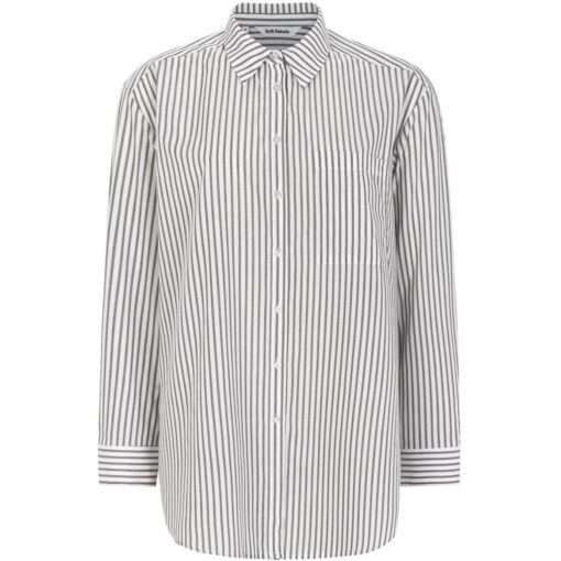 Alternative view of Soft Rebels 125-705 Veronica striped shirt snow white with coffeequartz