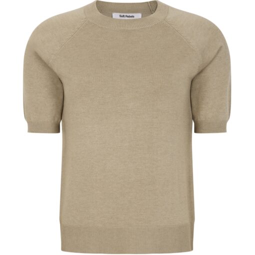 Alternative view of Soft Rebels 320-200 Marla ss o-neck knit nomad melange