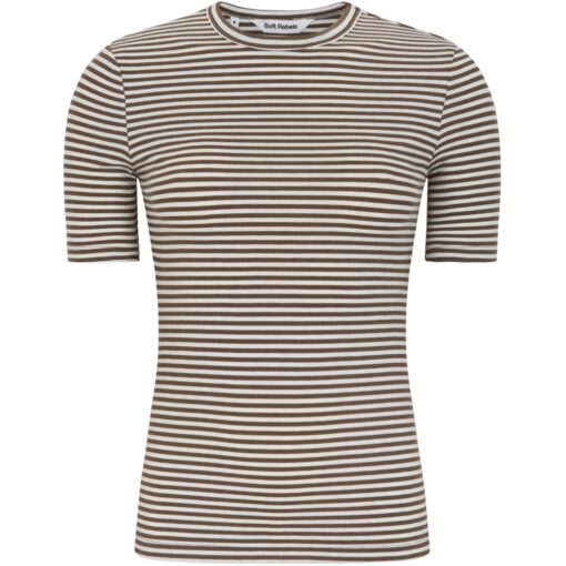 Alternative view of Soft Rebels 124-304 Fenja stripe ss top coffee quartz