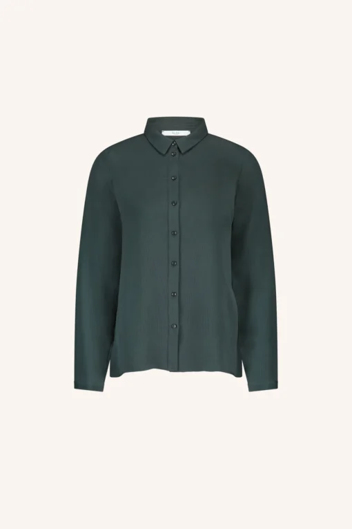 Alternative view of By-Bar Donna satin stripe blouse dried basil