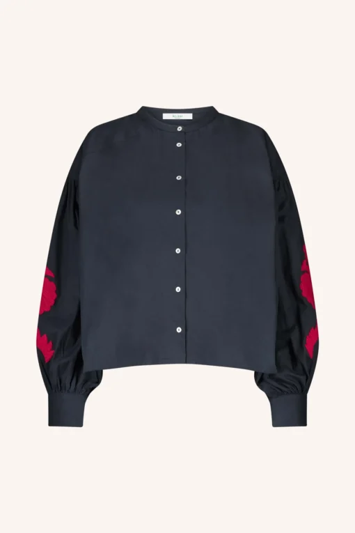 Alternative view of By-Bar Janet blouse midnight