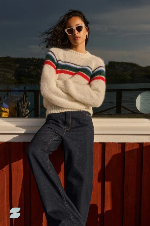 By-Bar Liam stripe pullover off white - Afbeelding 3