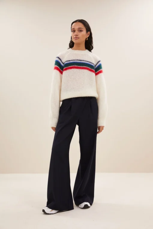 By-Bar Liam stripe pullover off white