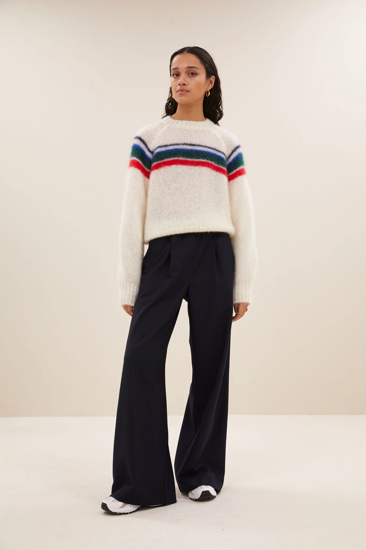 By-Bar Liam stripe pullover off white