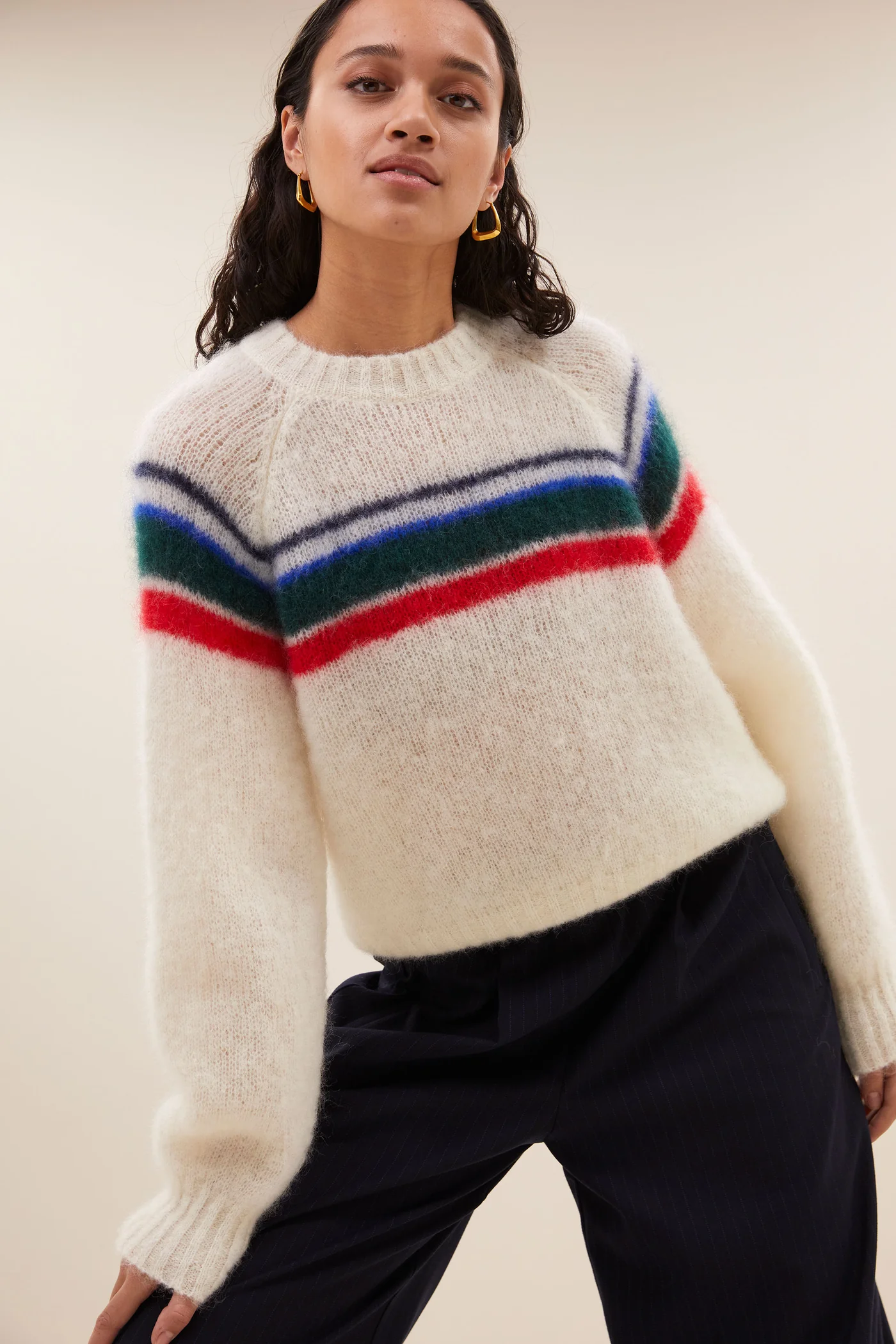 By-Bar Liam stripe pullover off white - Afbeelding 6