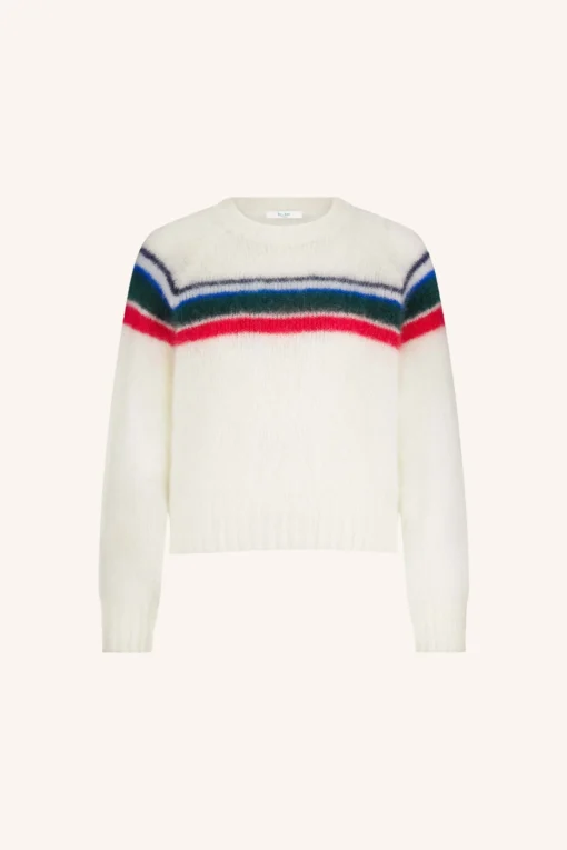 Alternative view of By-Bar Liam stripe pullover off white