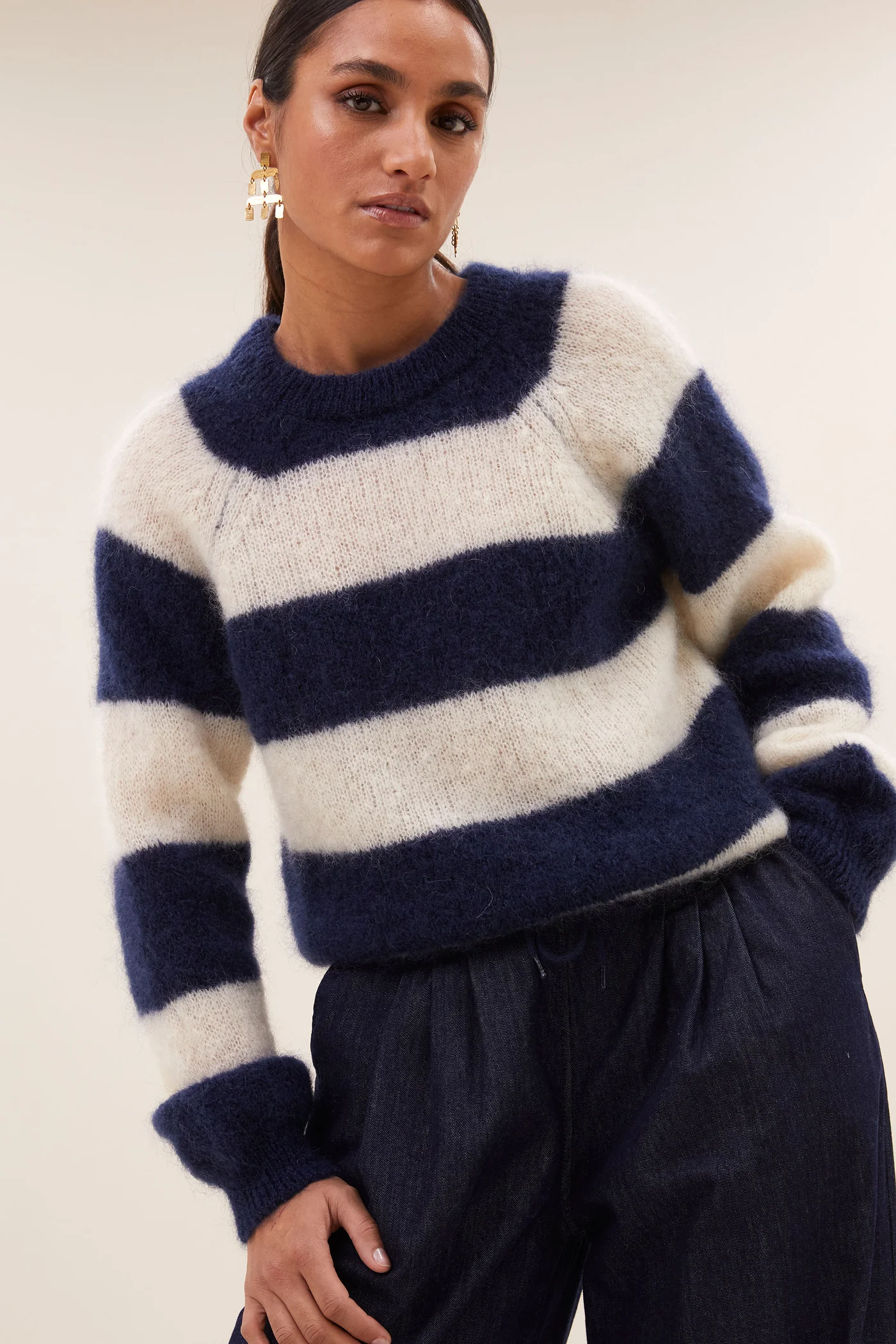 By-Bar Sian stripe pullover midnight stripe - Afbeelding 4