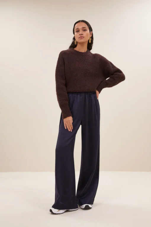 By-Bar Sonny bulky pullover chocolate brown