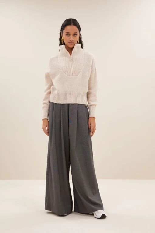 By-Bar Boxy beau pullover chalk