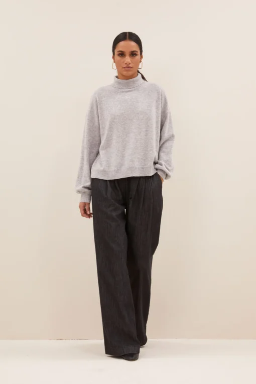By-Bar Sammie pullover grey melee - Afbeelding 3