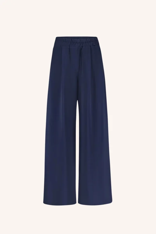 Alternative view of By-Bar Benji satin stripe pants evening blue