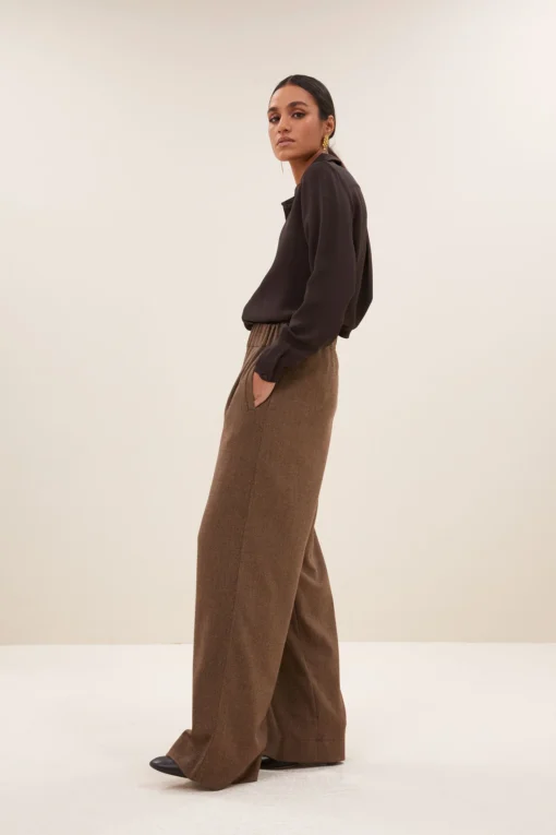 By-Bar Benji tweed pants latte - Afbeelding 5