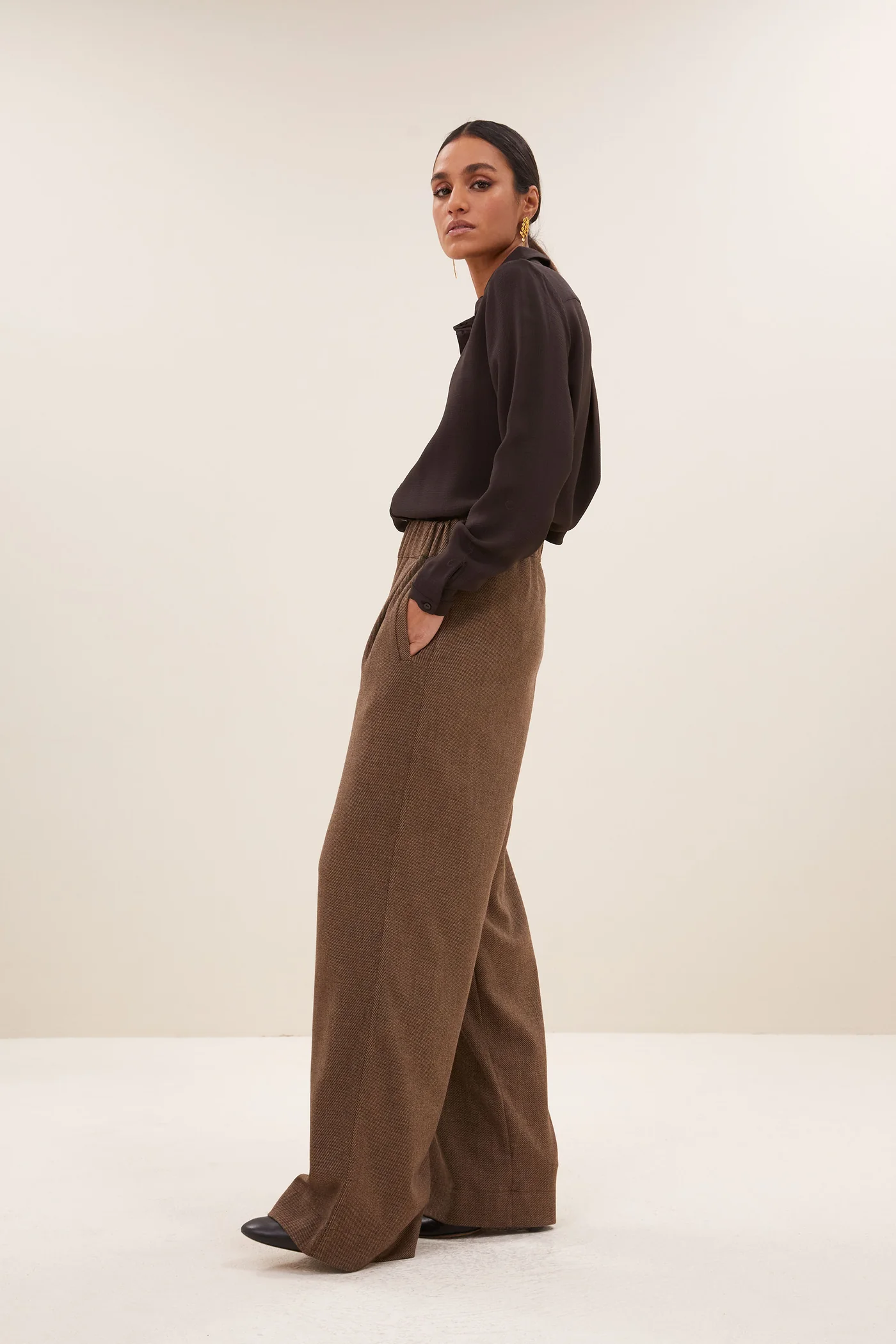 By-Bar Benji tweed pants latte - Afbeelding 5