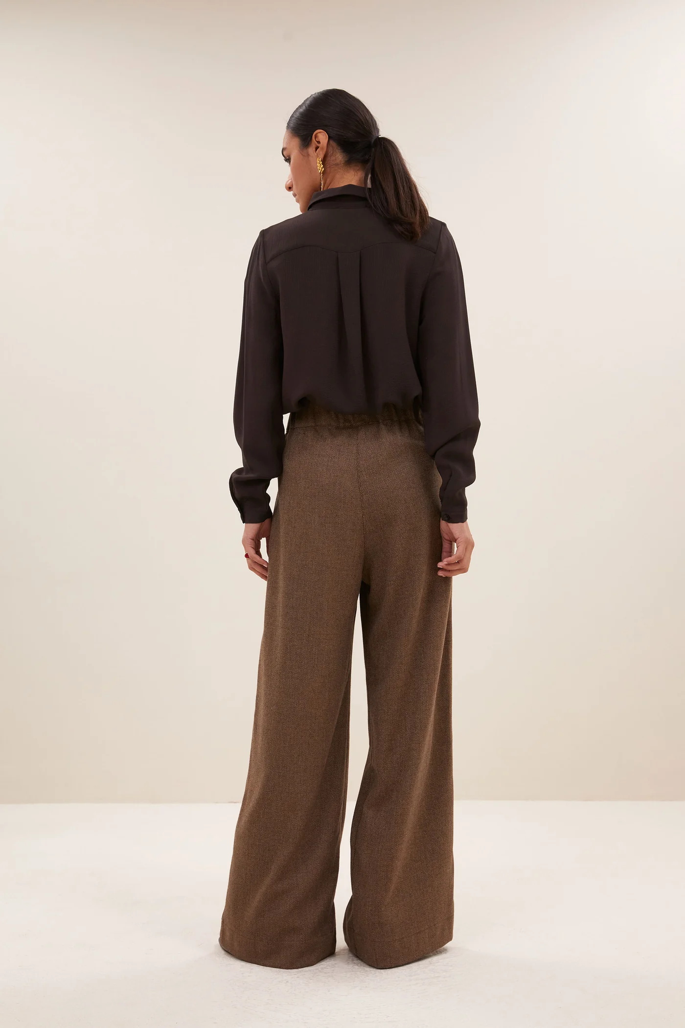 By-Bar Benji tweed pants latte - Afbeelding 4
