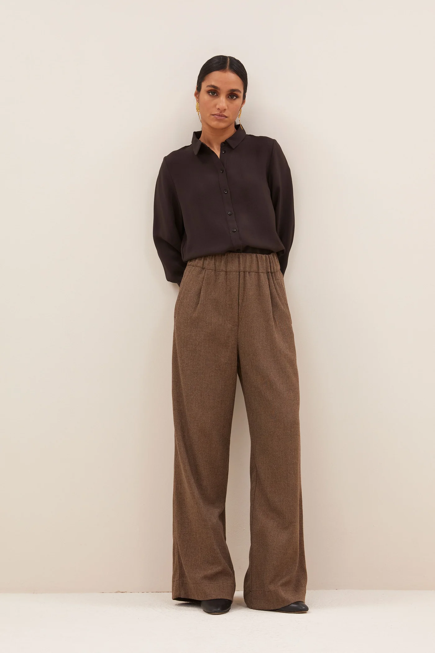 By-Bar Benji tweed pants latte - Afbeelding 3
