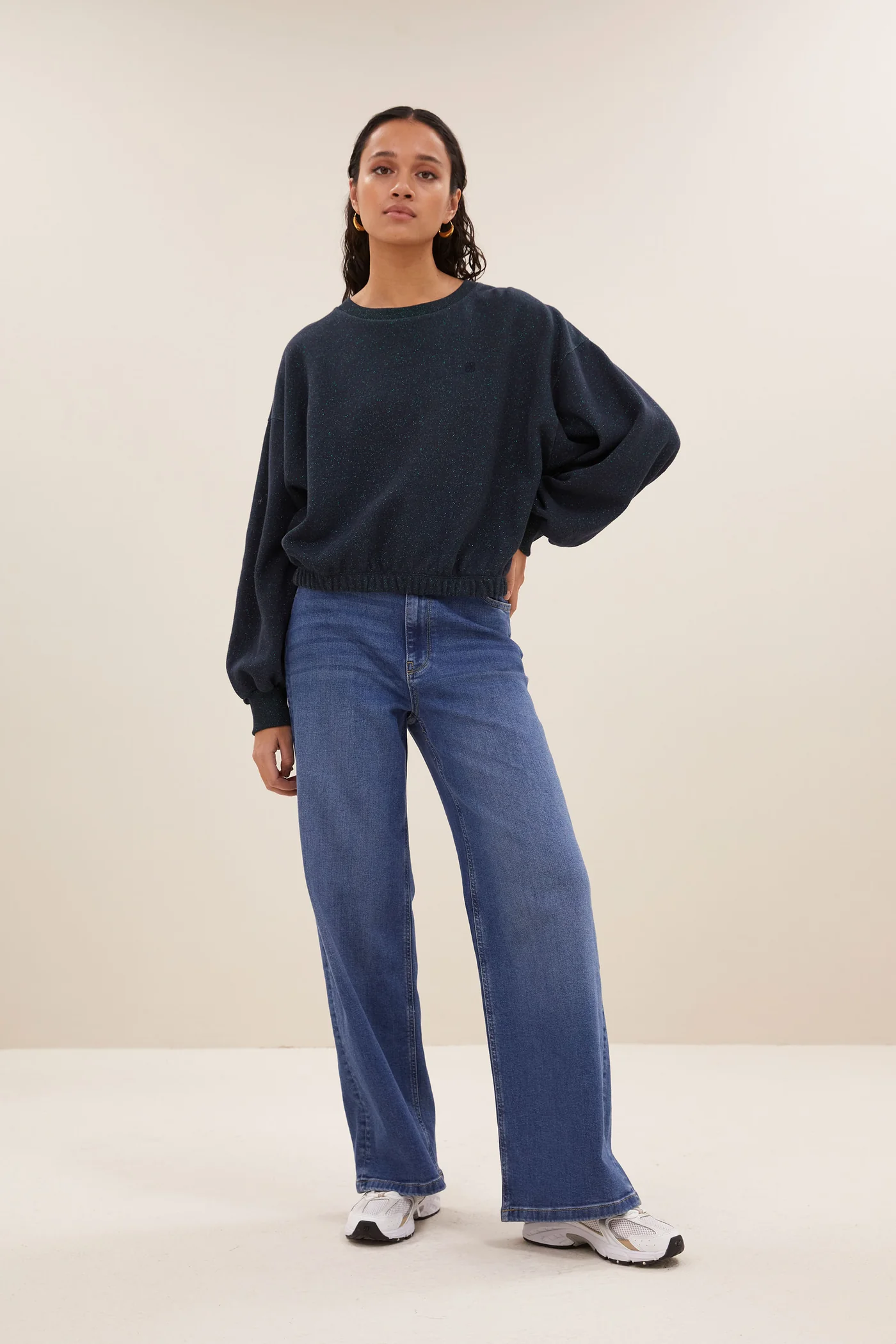 By-Bar Bodil sparkle sweater midnight