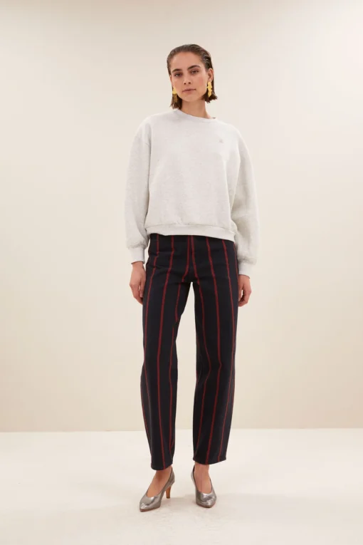 By-Bar Bibi dance sweater light grey melee