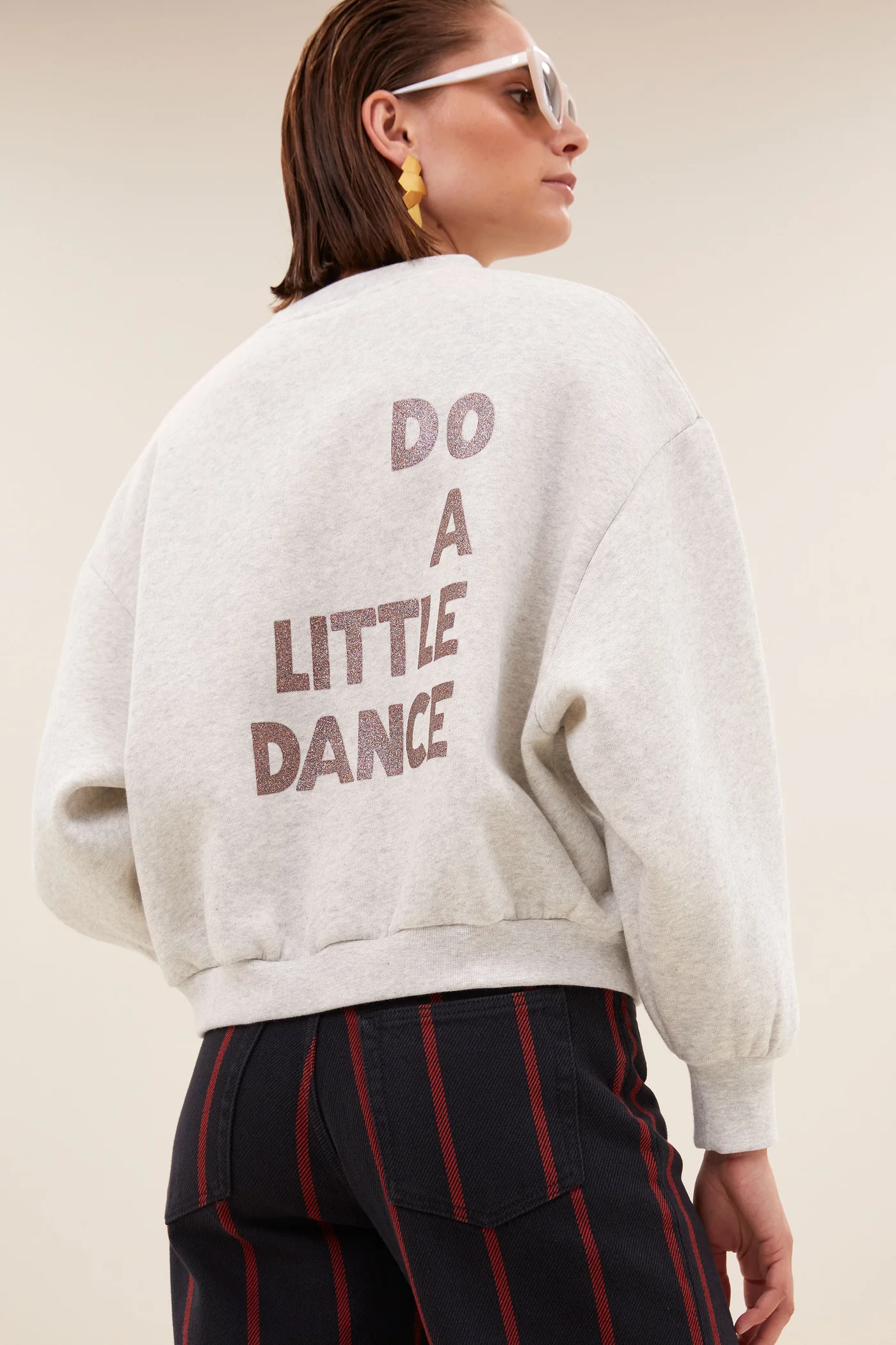 By-Bar Bibi dance sweater light grey melee - Afbeelding 7