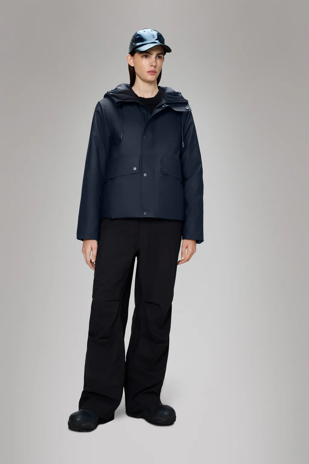 Rains 21490 nome short w parka w3t3 navy