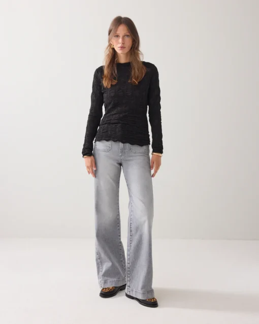 Summum 3s5066 W25 Top spiderweb mesh black