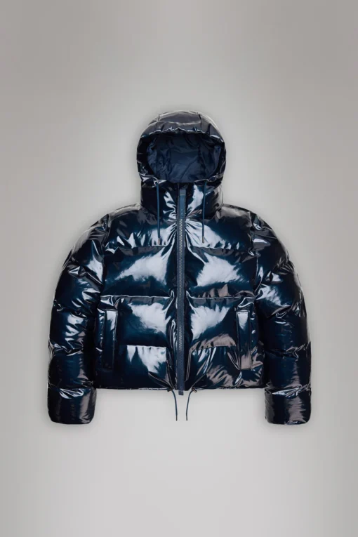 Alternative view of Rains 15150 alta short puffer jacket w3t3 spill