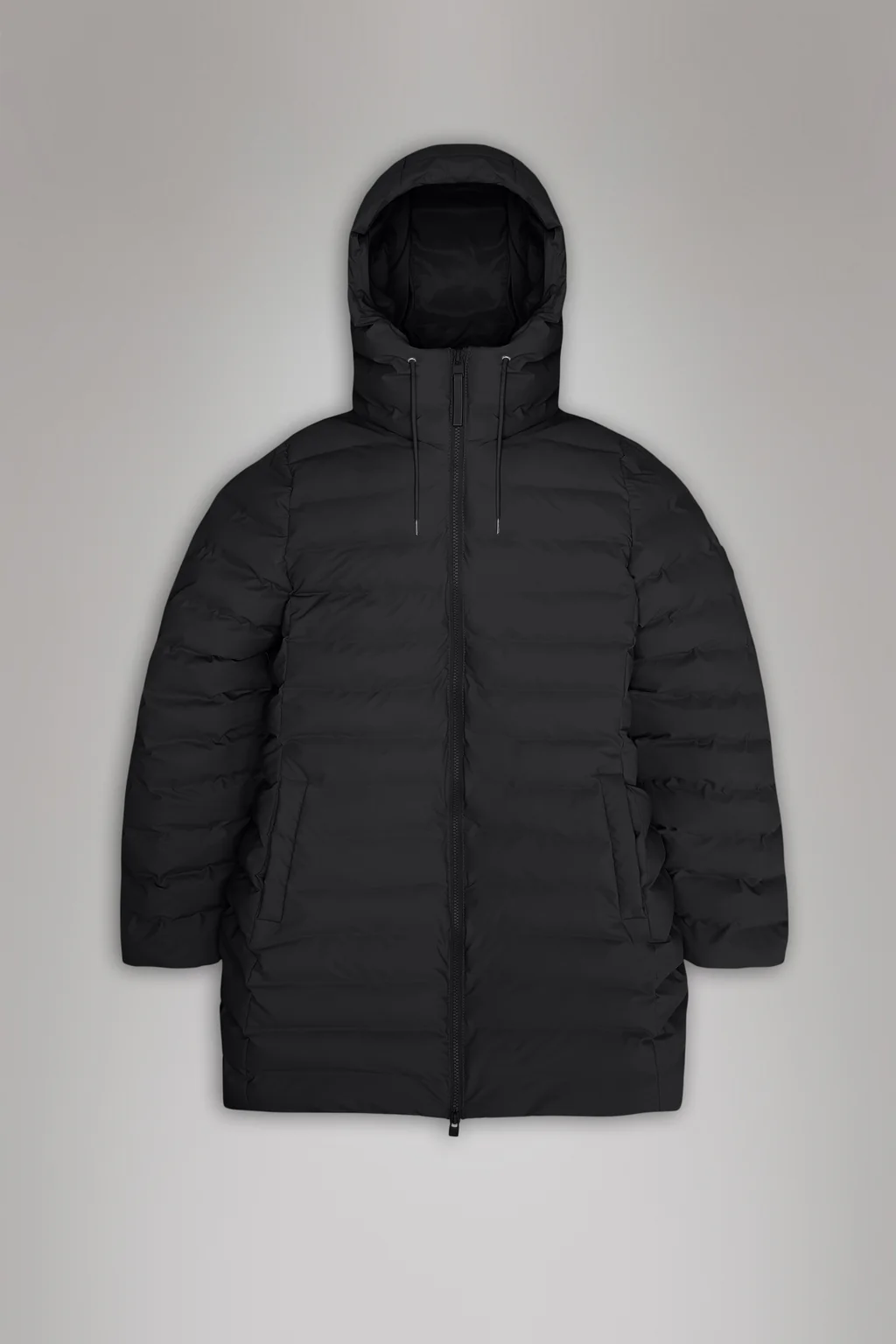 Rains 15890 lohja long puffer curve jacket w3t3 black - Afbeelding 2