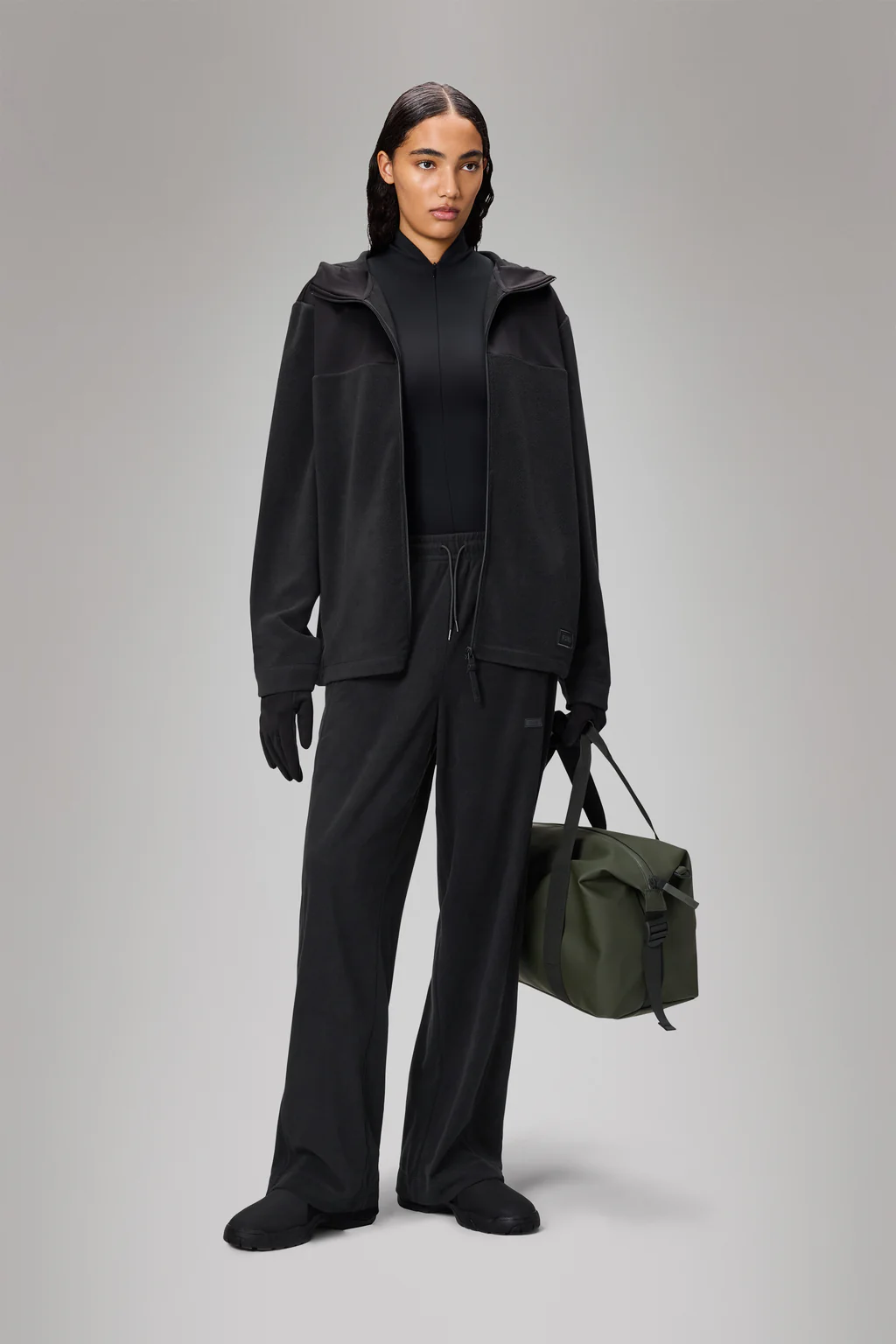 Rains 21860 sintra fleece reverse w jacket black