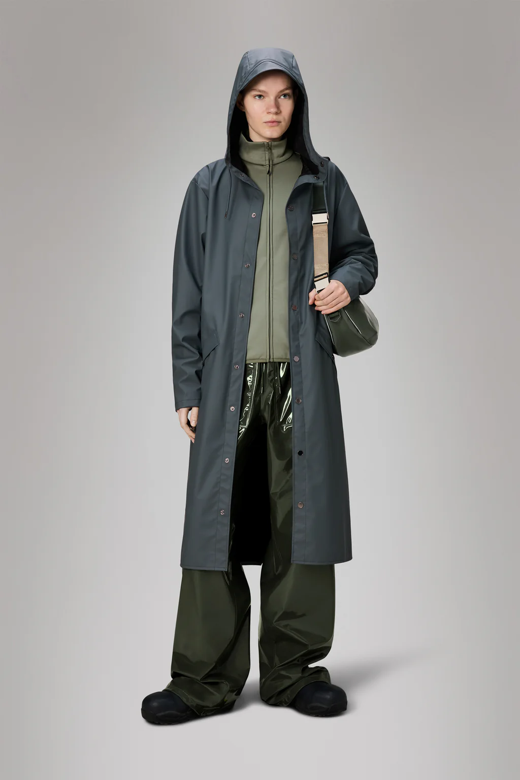 Rains 18360 longer jacket w3 lagoon