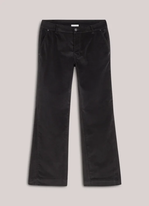 Alternative view of Summum 4s2891 Pant slim flare stretch velvet black