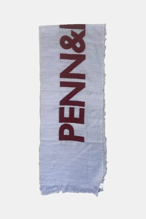 Penn&Ink W25M111 scarf grey aubergine
