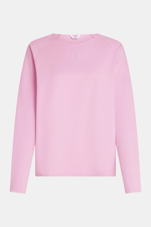 Penn&Ink W25F1704 sweater print blush grey melange
