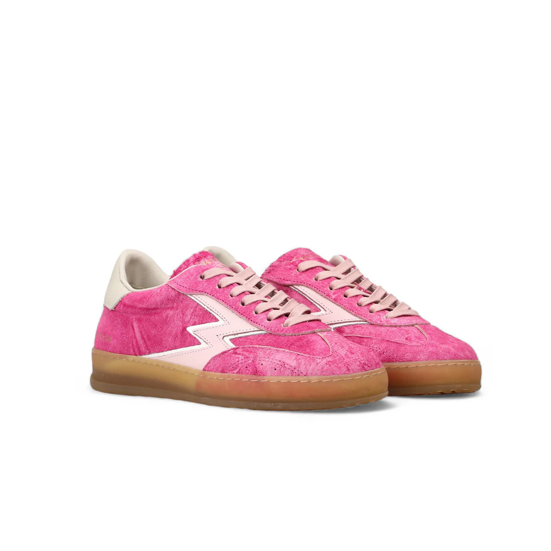 MoaConcept CL046 pink leather logo cherry scratched and washed suede club - Afbeelding 2