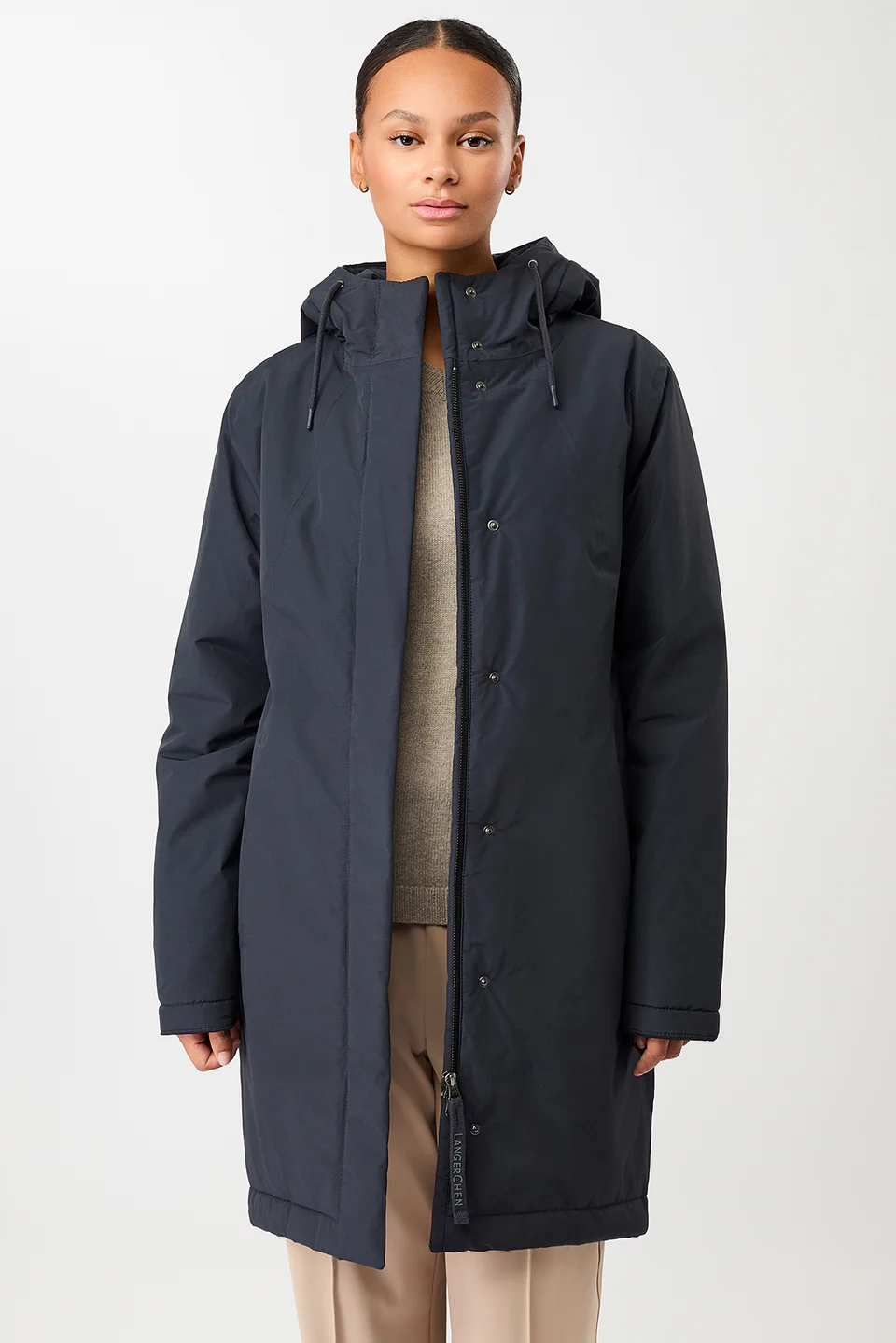 Langerchen C011CN08 coat ariza OCS-blended navy - Afbeelding 6