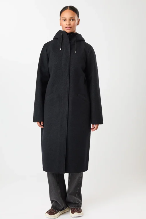 Alternative view of Langerchen C046WS01 coat milport black