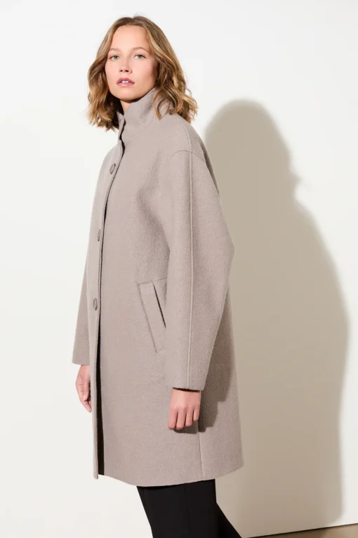 Alternative view of Langerchen C077WS01 coat Pennfield II OCS-blended taupe
