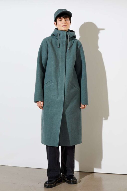 Alternative view of Langerchen C046WS01 coat milport ocs-blended sage