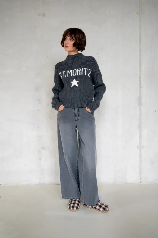 Penn&Ink W25B380LTD jumper antra ecru