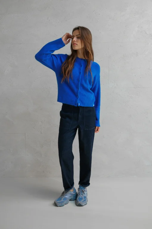 Penn&Ink W25B345 cardigan royal blue