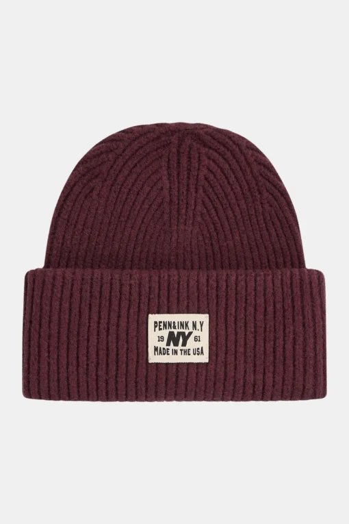 Penn&Ink W25B354 beanie aubergine