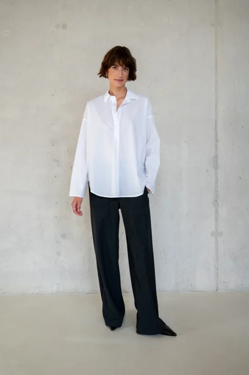 Penn&Ink W25N1669LTD trousers antra melange