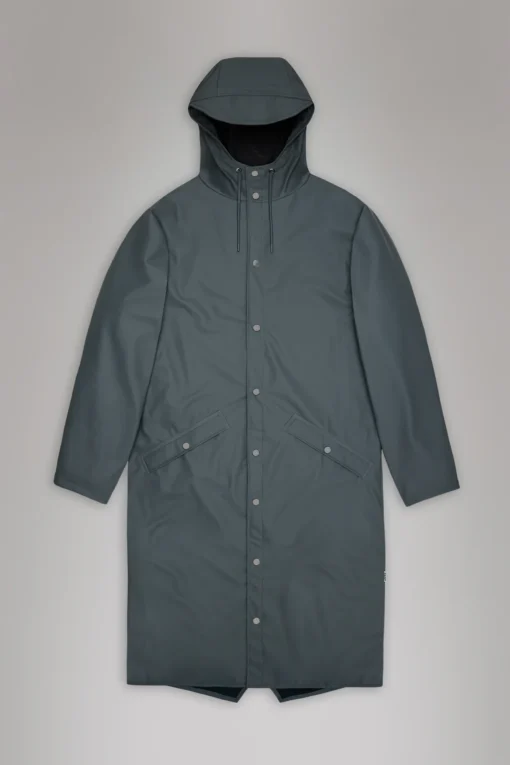 Alternative view of Rains 18360 longer jacket w3 lagoon