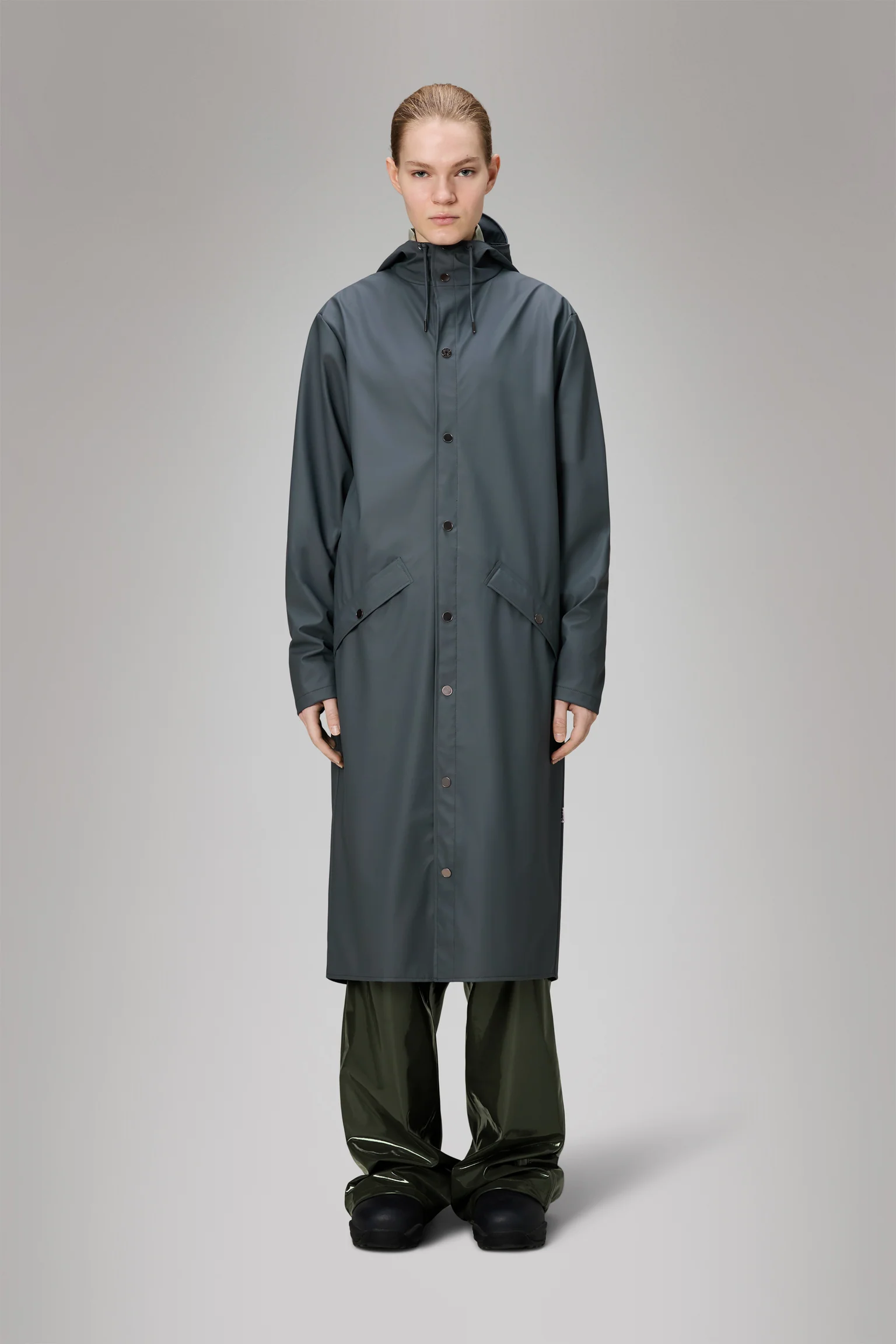 Rains 18360 longer jacket w3 lagoon - Afbeelding 3