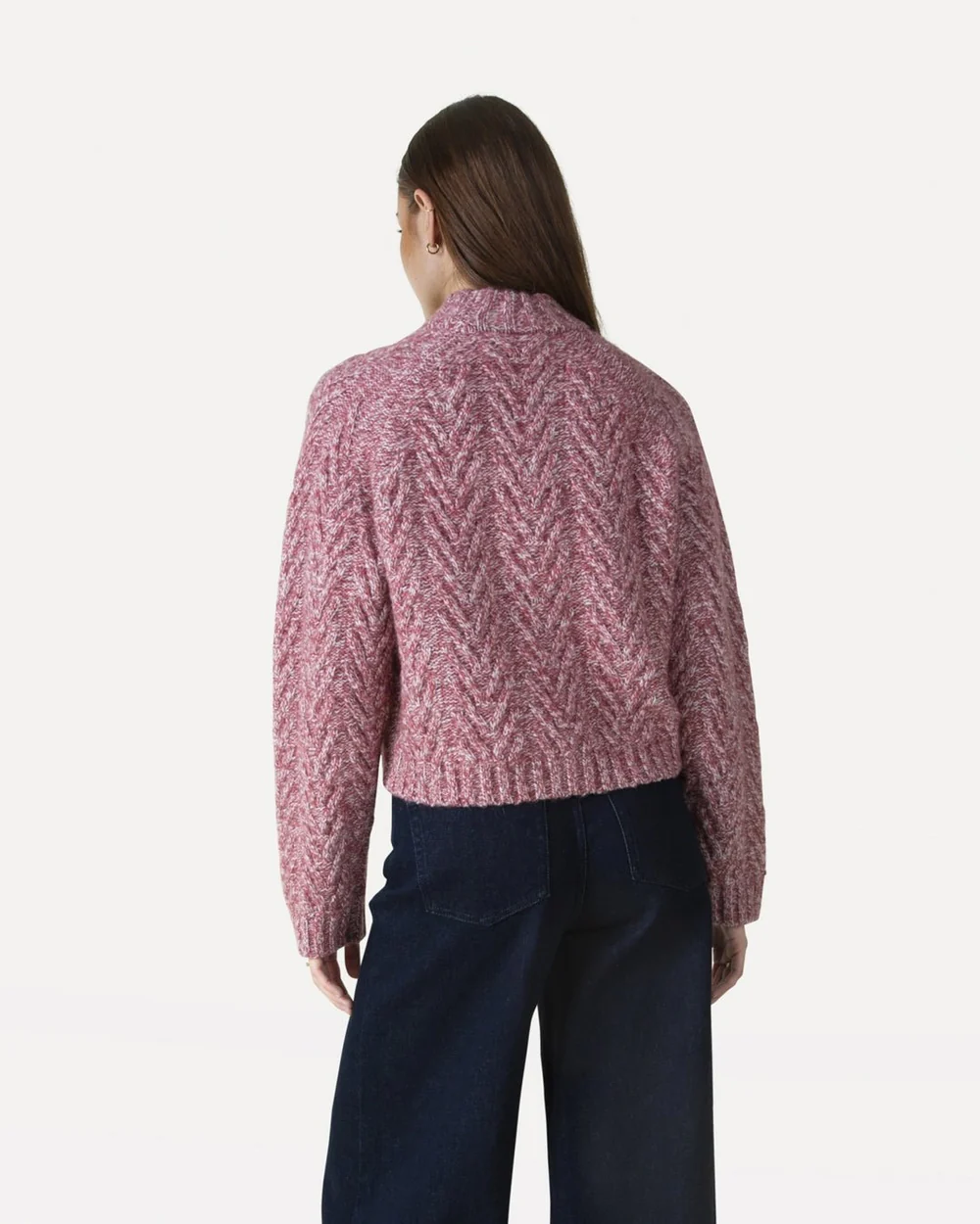 Another-Label Becka knitted pull l/s garnet rose melee - Afbeelding 3