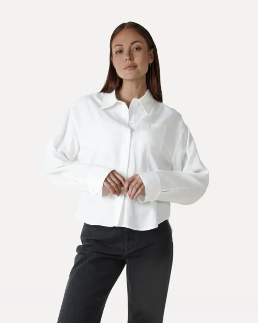 Another-Label Faiga shirt l/s off white