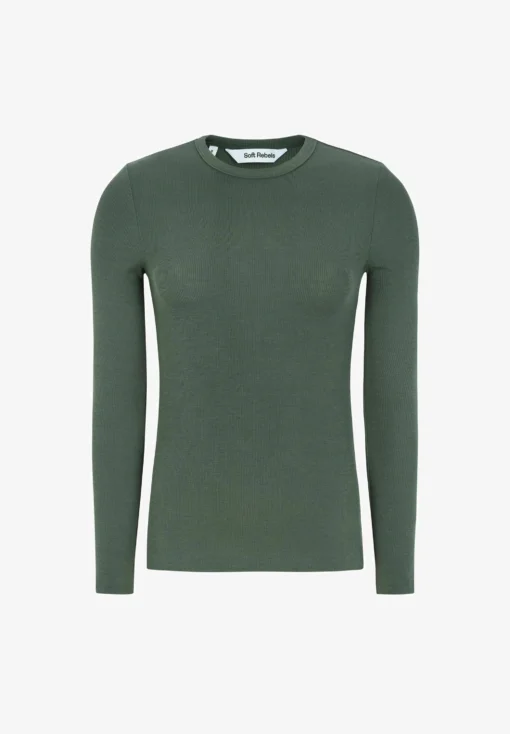 Alternative view of Soft Rebels AW22-300 Fenja o-neck top chimera