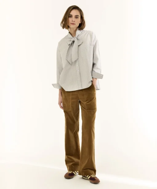 JcSophie jody blouse blue/brown stripes