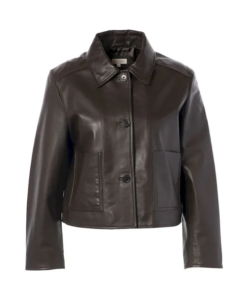 Alternative view of JcSophie jenny jacket leather dark brown