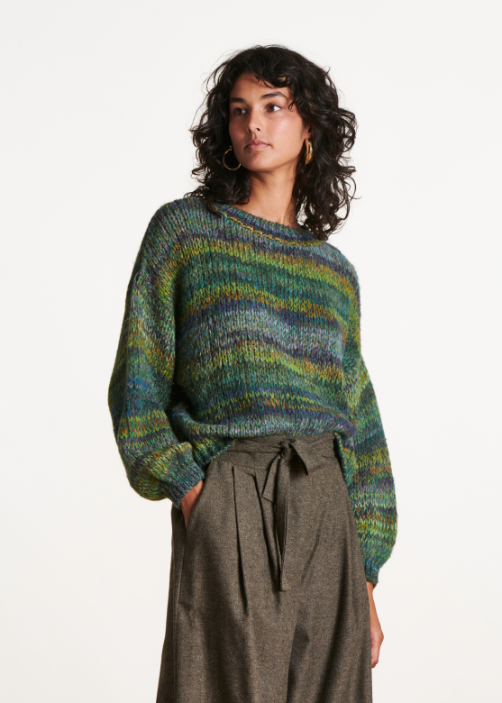 La Fee Maraboutee Ebi pullover vert multi - Afbeelding 5